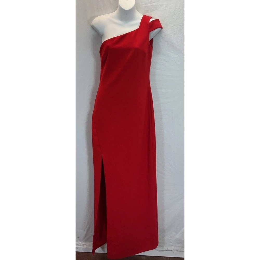 Likely Maxson One Shoulder Gown Scarlett Red Womens Sz 12 Formal Party Prom
